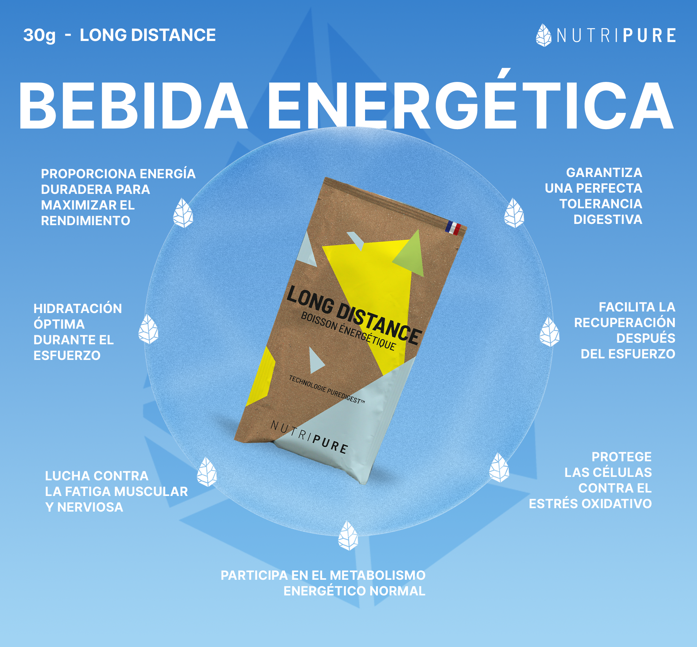 Bebida energética Long distance 30G