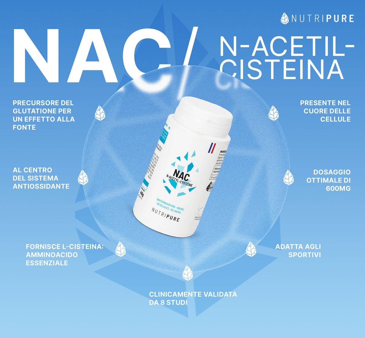 Vantaggi di NAC N-acetilcisteina Nutripure, 3x60 capsule (6 mesi)