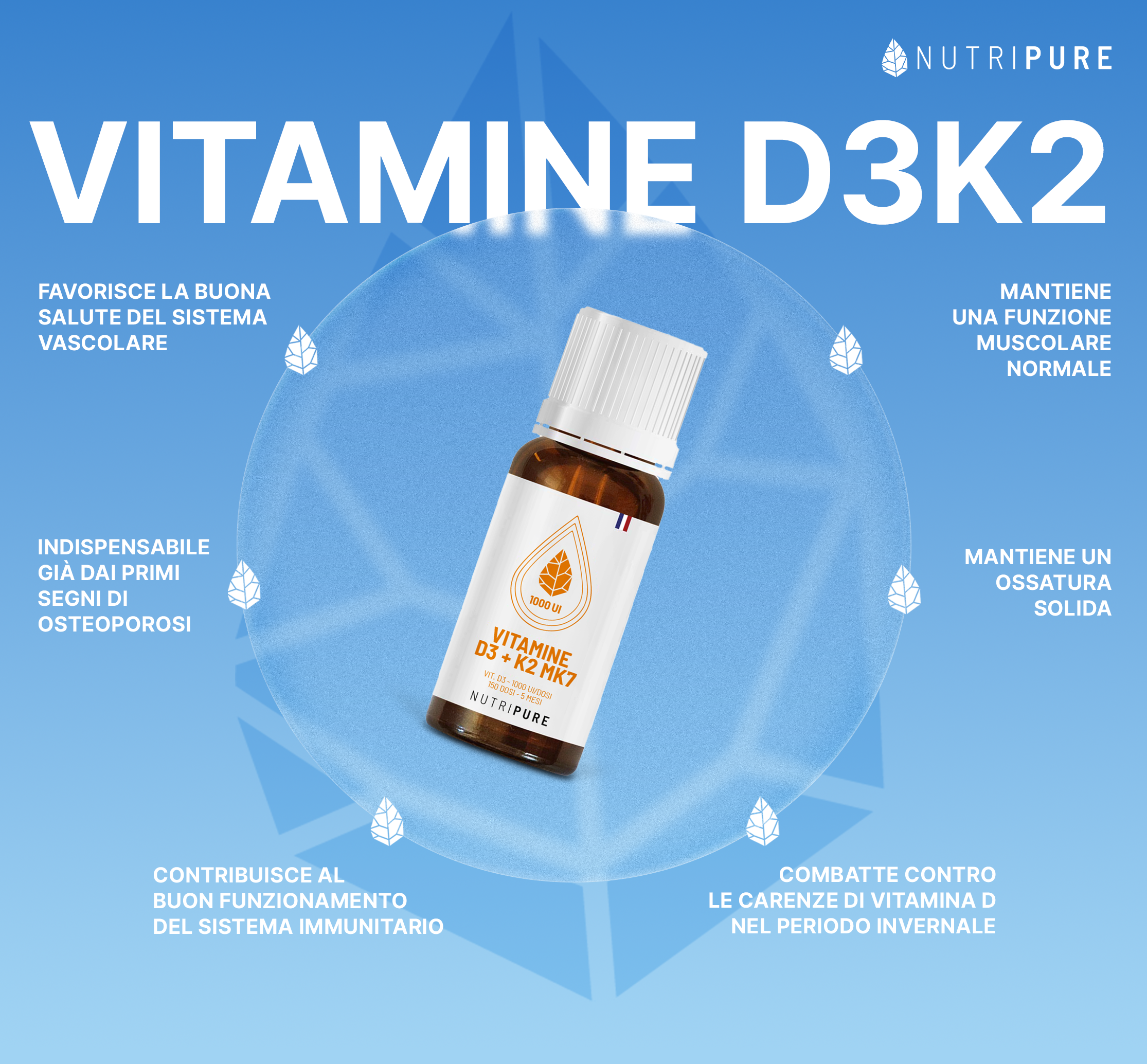 Vitamina D3 K2-MK7 1000 UI