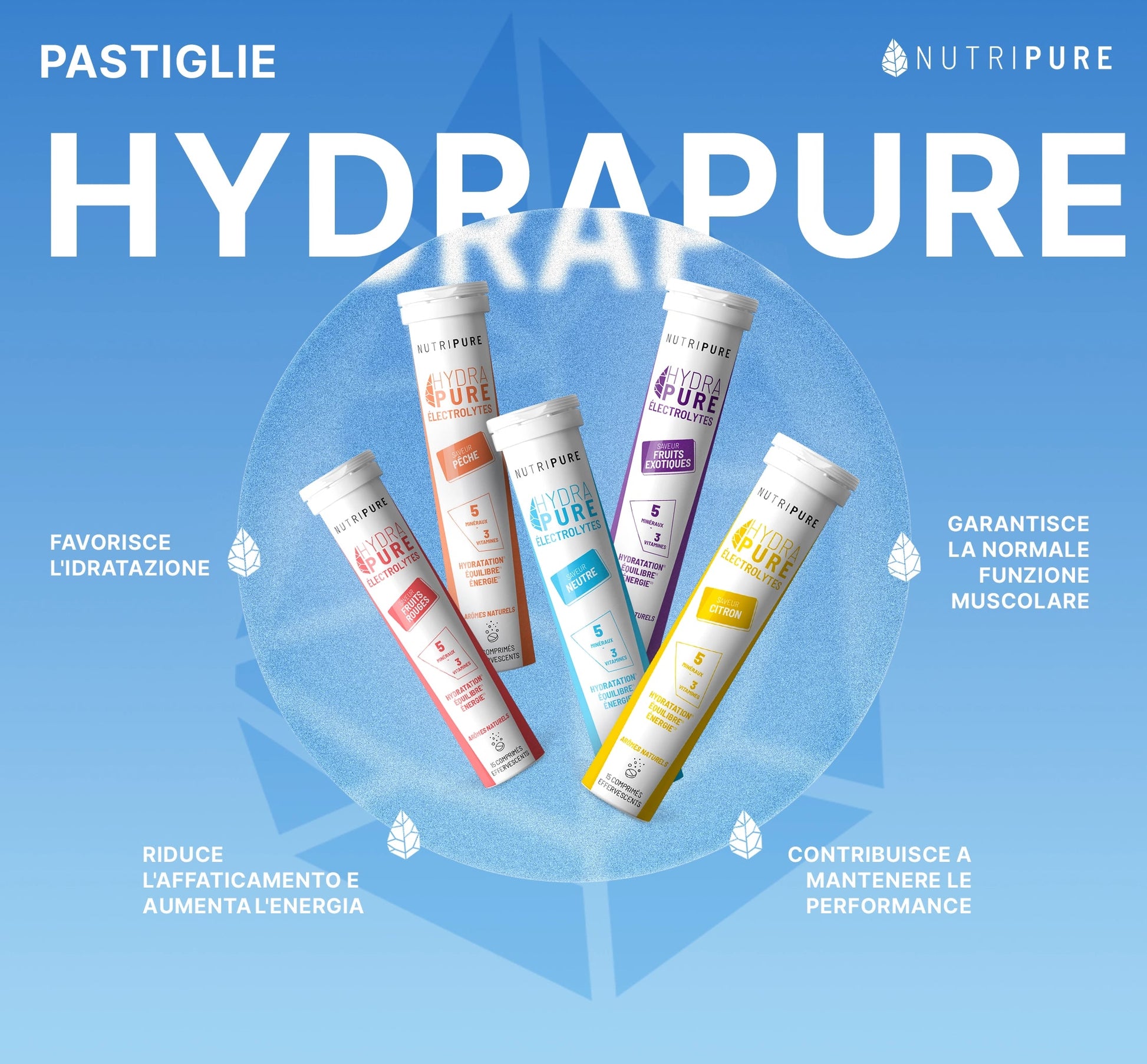 Hydrapure Compresse per l'Idratazione Elettroliti Nutripure
