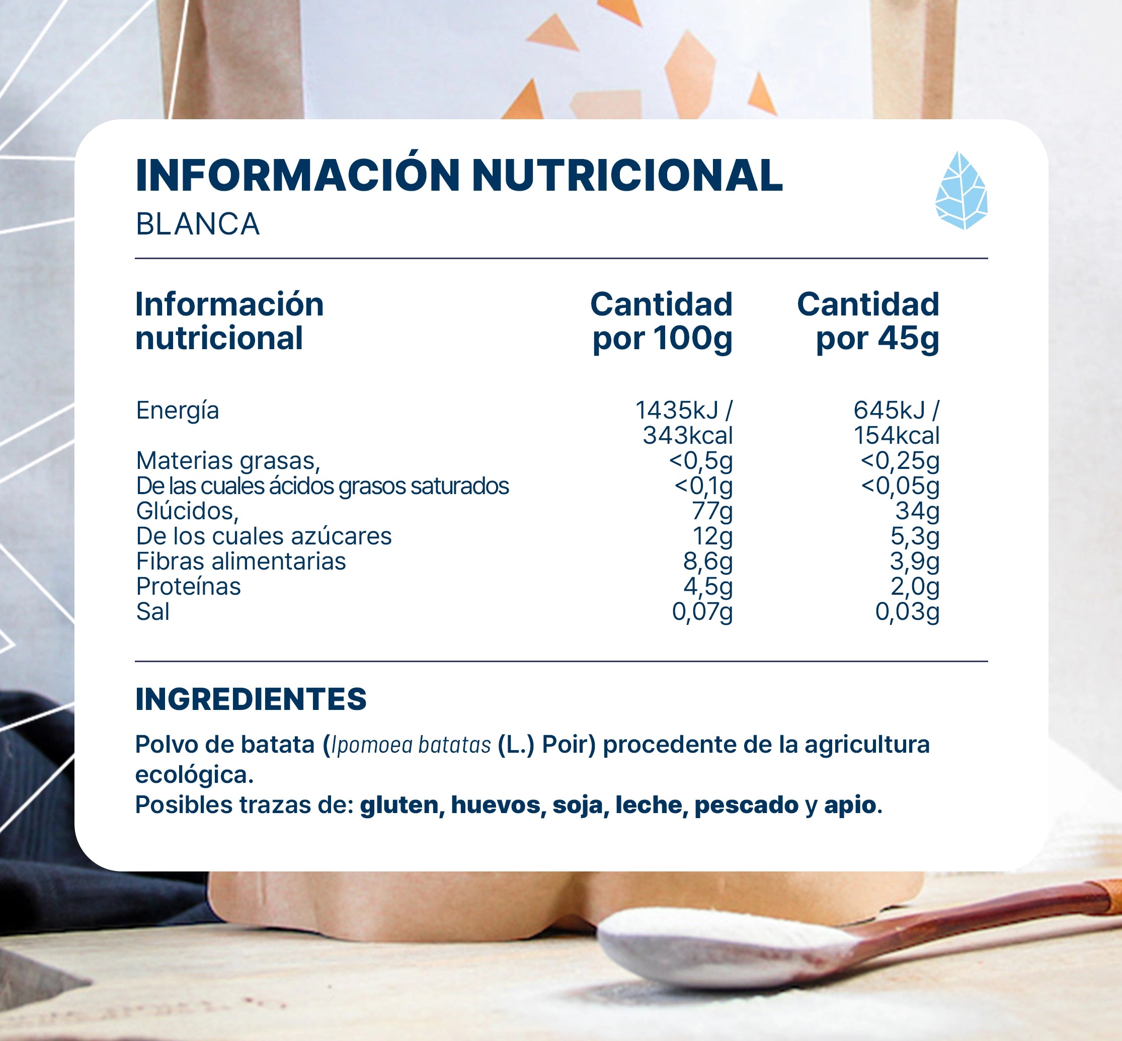 Harina de Boniato Ecológica