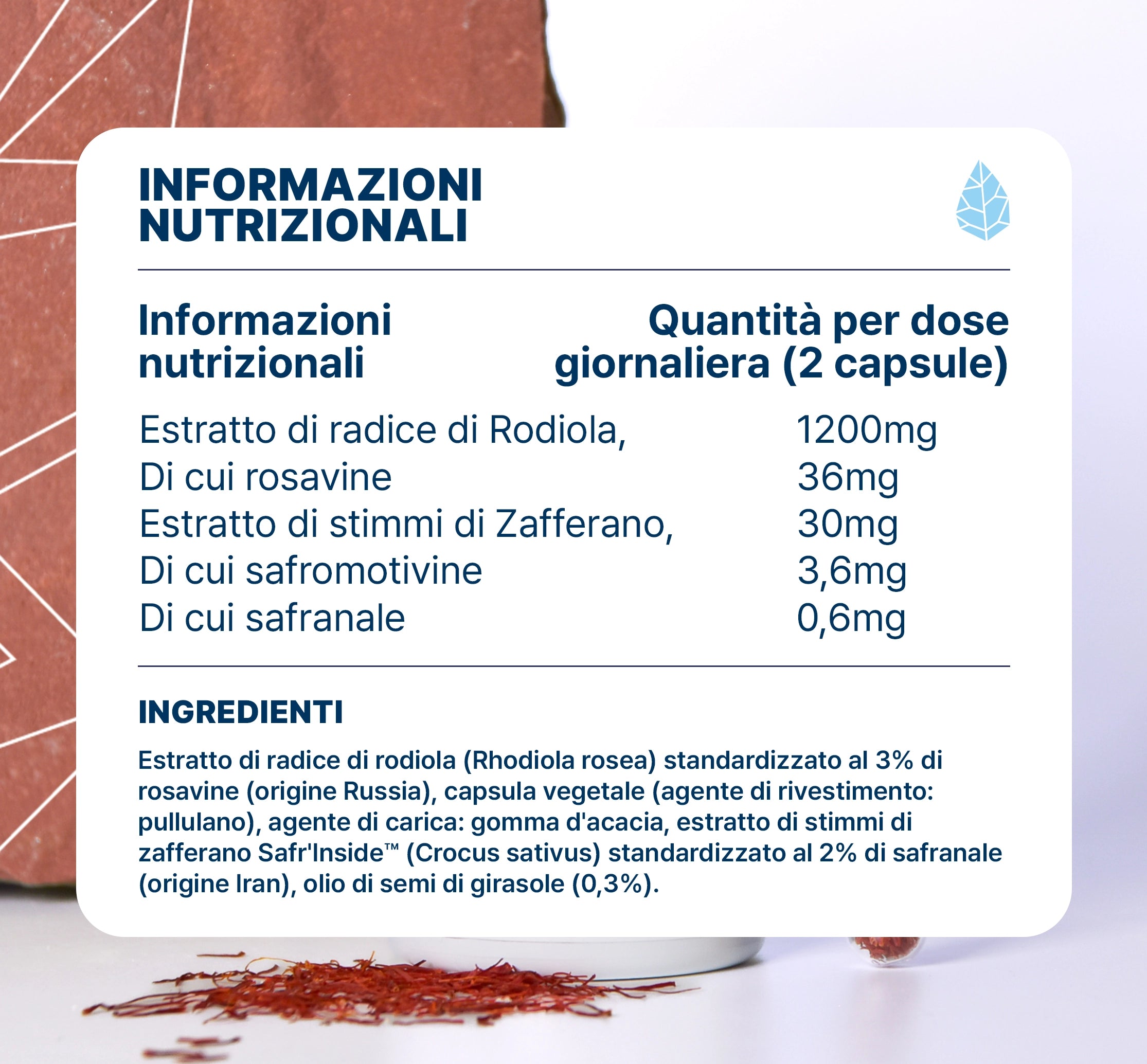 Rhodiola Rosea e Zafferano