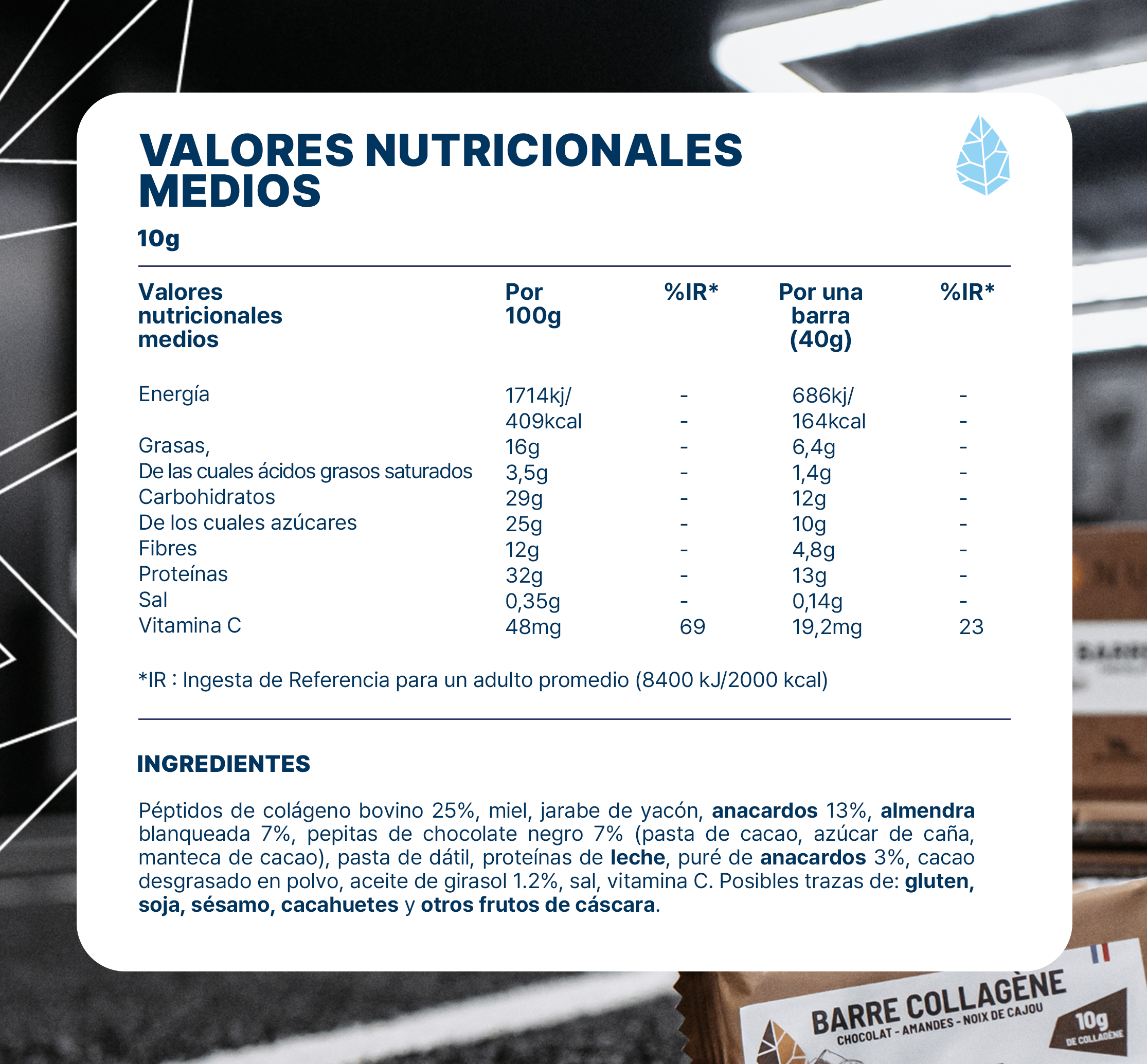 Barrita de colágeno