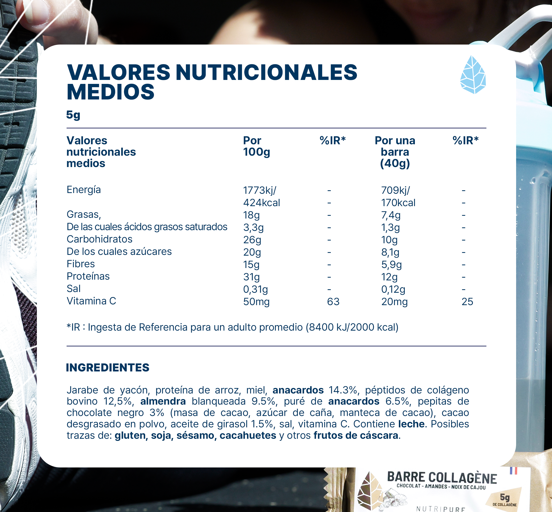 Barrita de colágeno