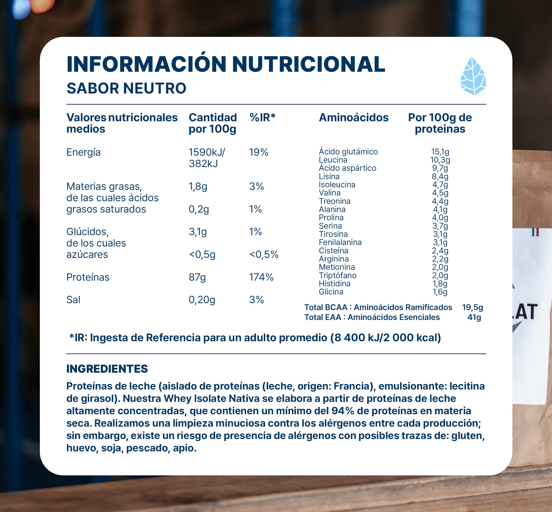 Proteina whey isolate