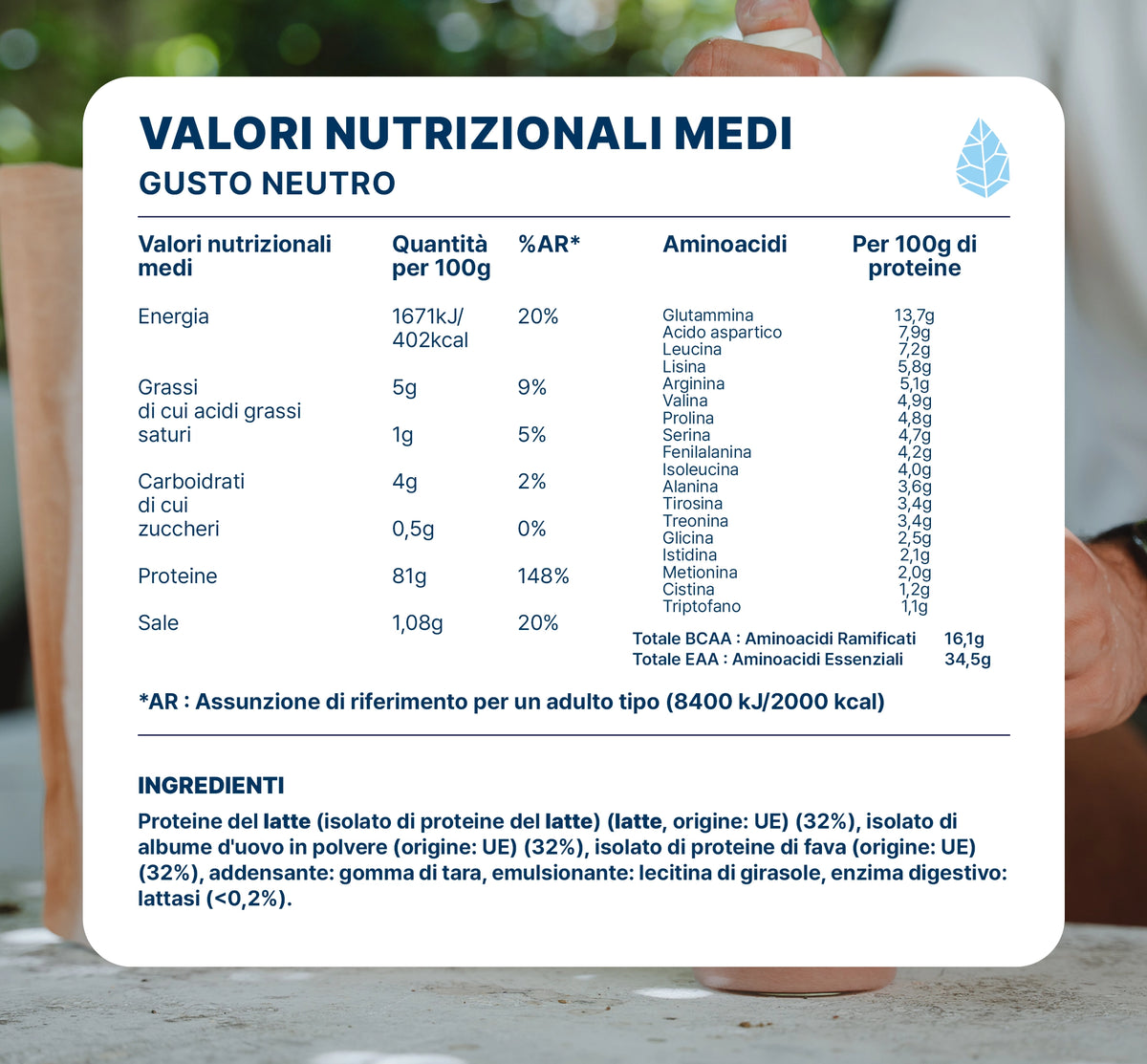 Valori nutrizionali Daily Protein