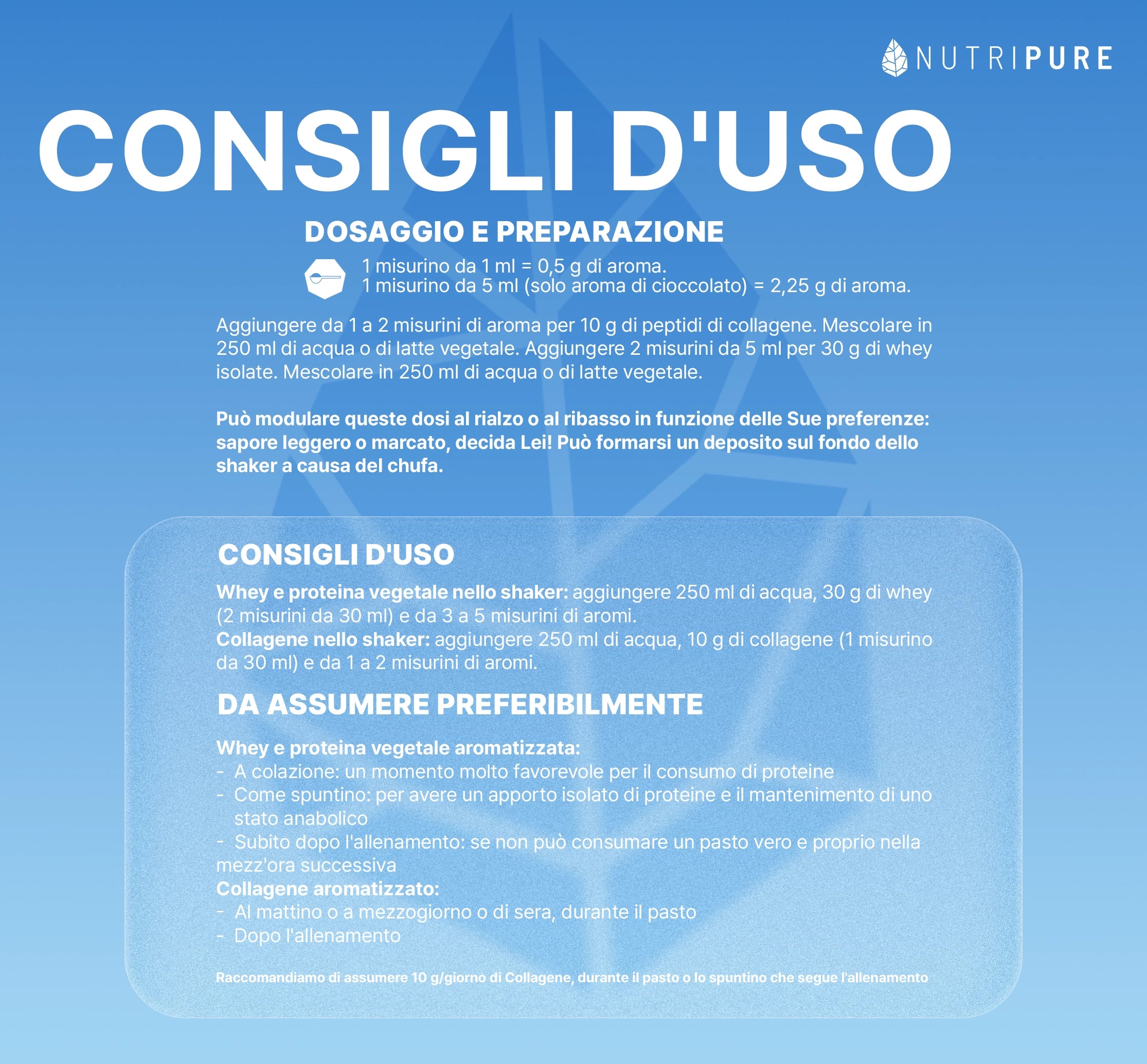 Aromi naturali Whey e Collagene