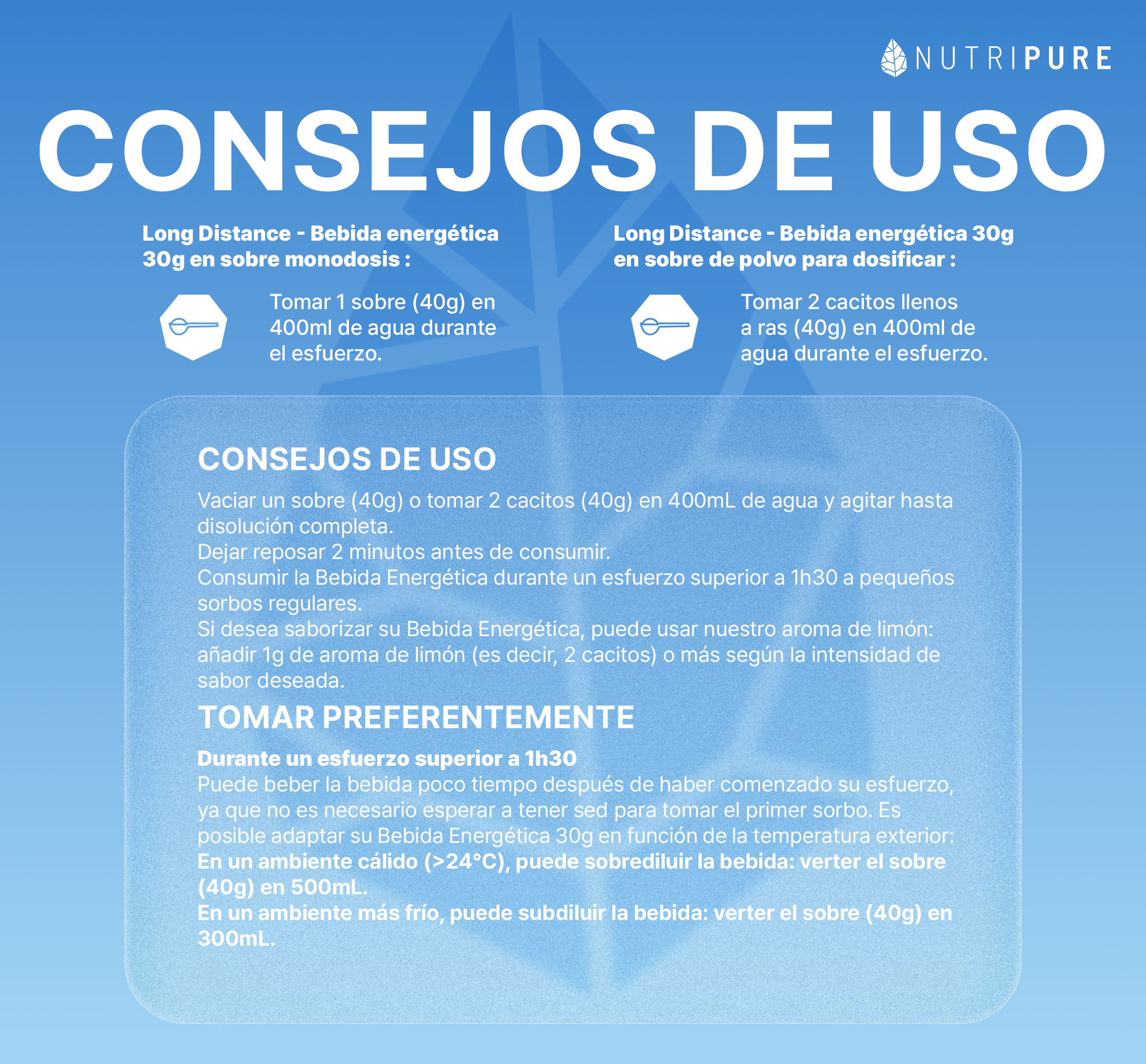 Bebida energética Long distance 30G