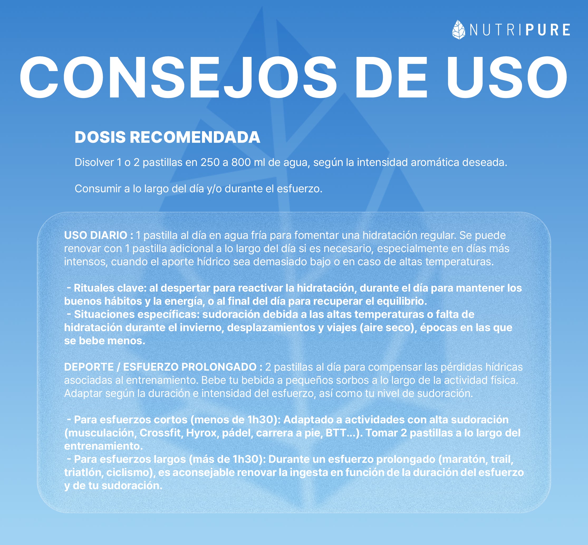 Hydrapure Pastillas de Hidratación - Electrolitos