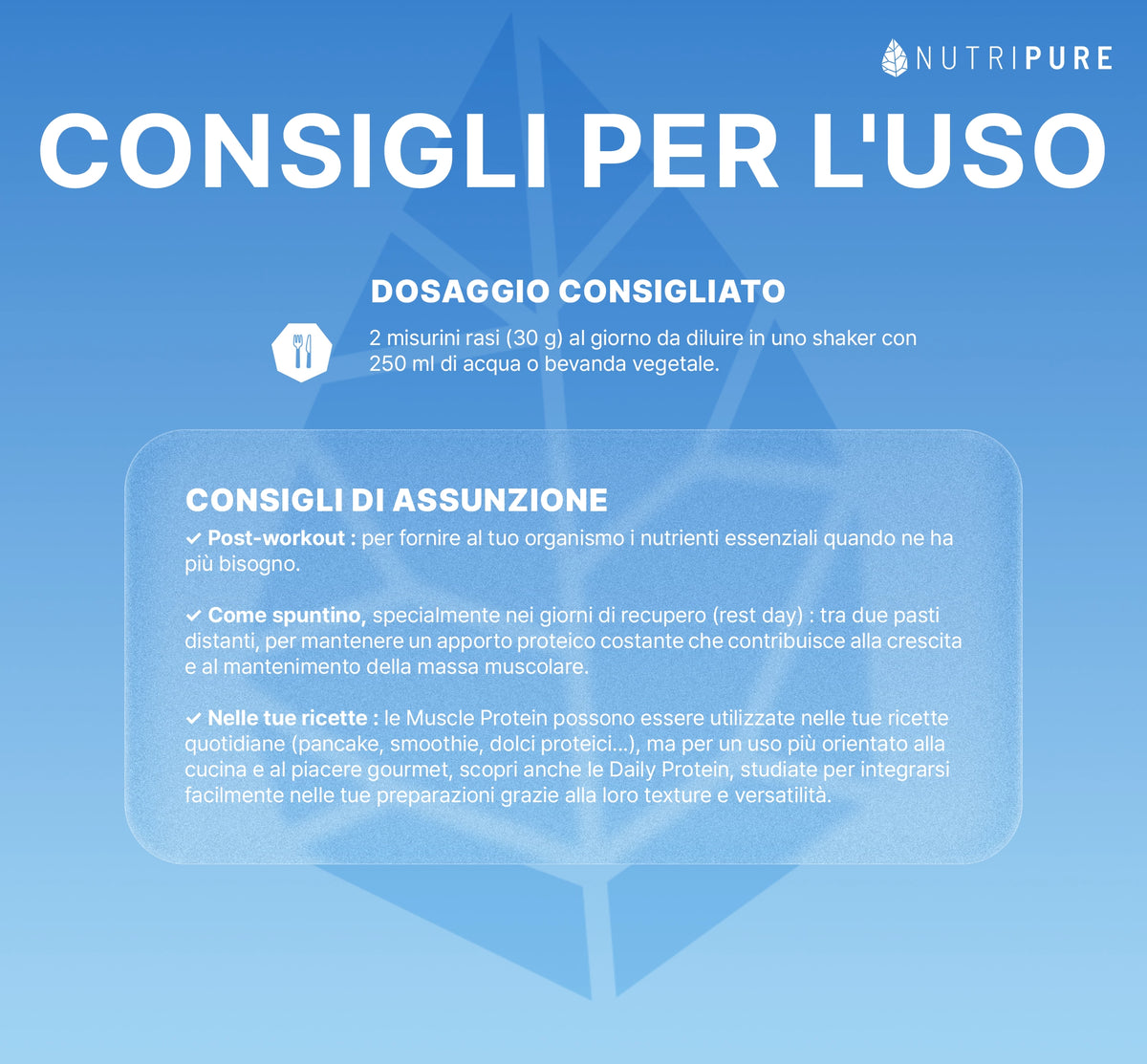 Consigli per l'uso Muscle Protein