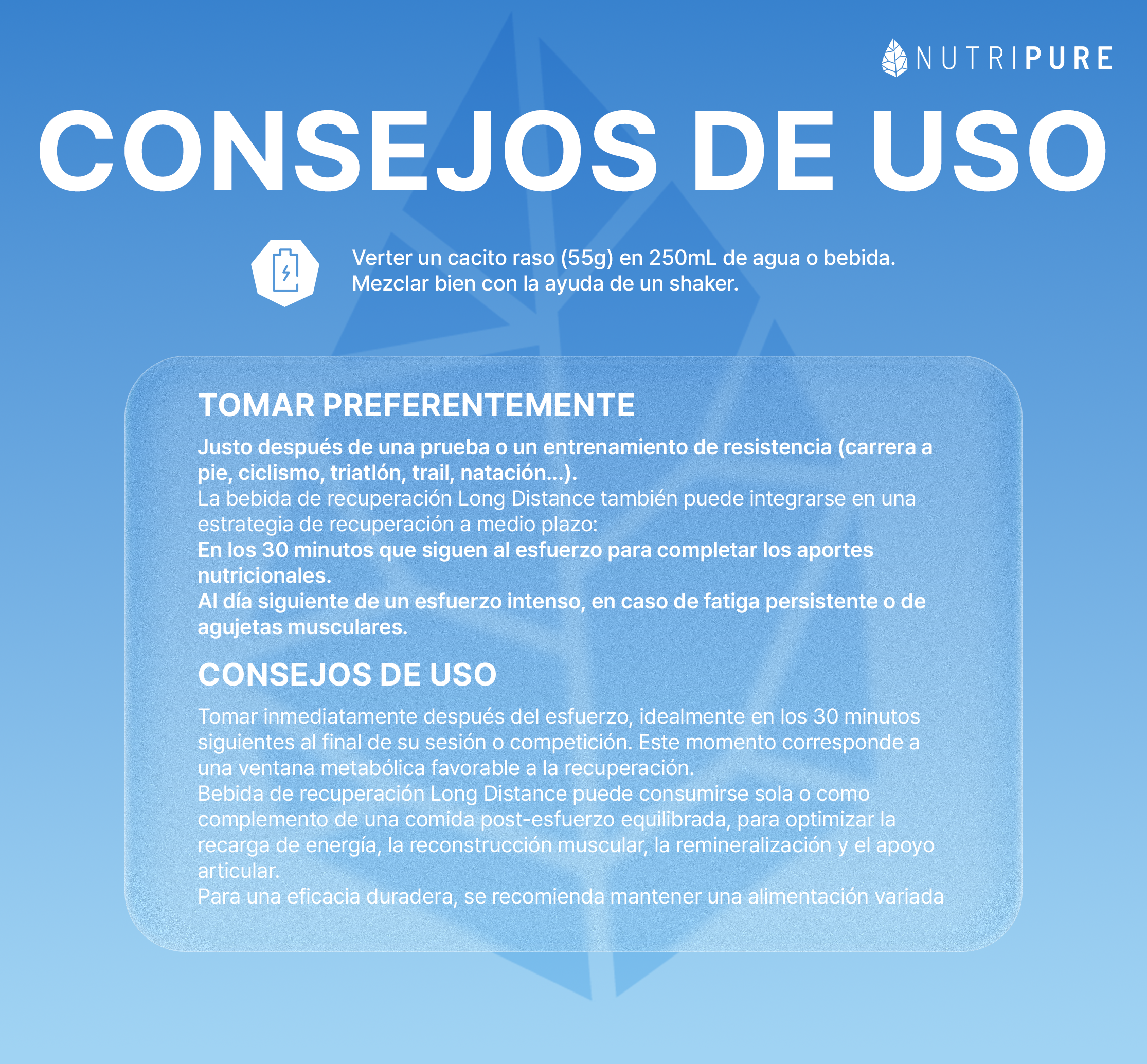 Bebida de recuperación Long Distance