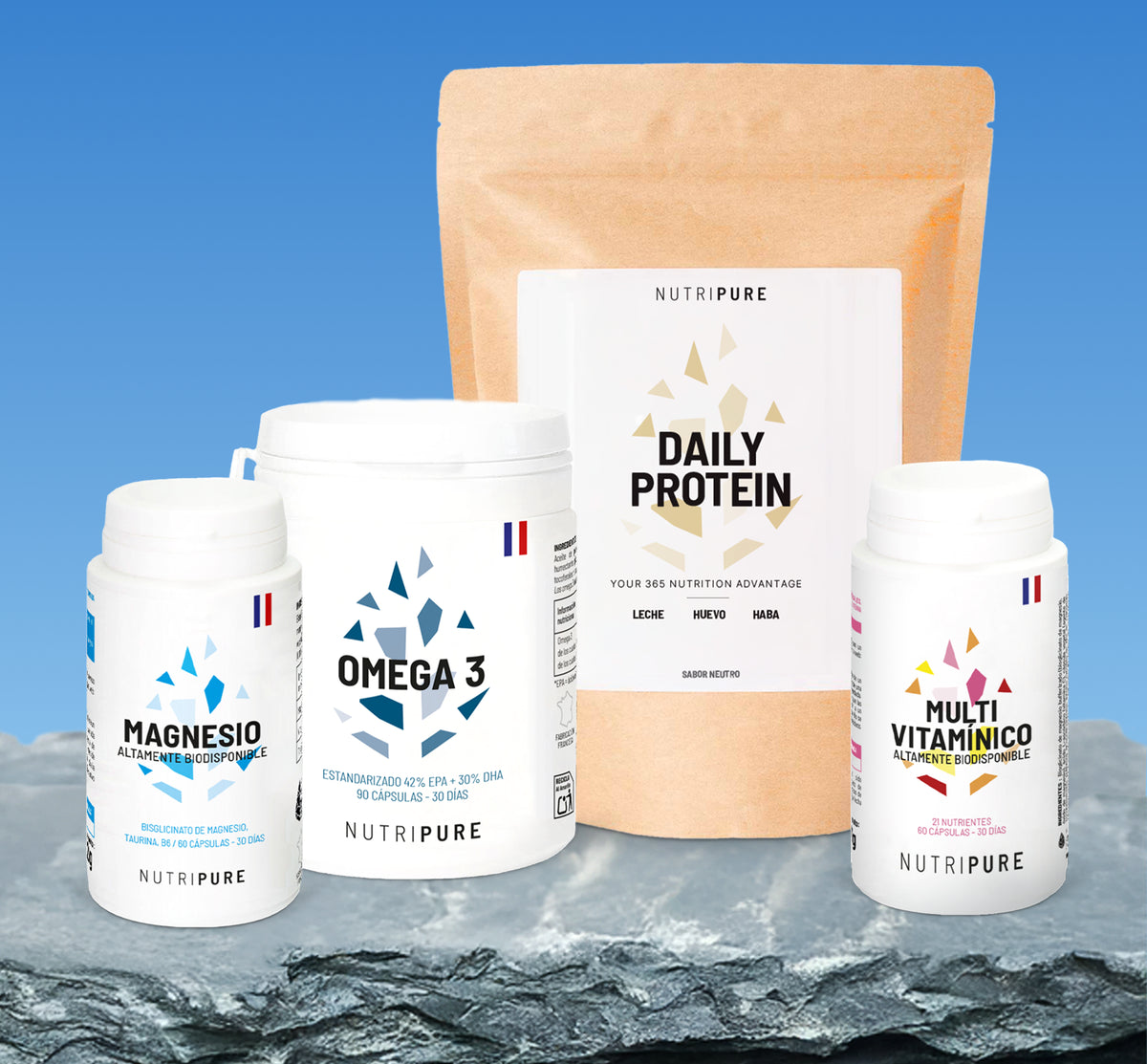 Pack Esencial Proteico con Daily Protein sabor neutro Nutripure