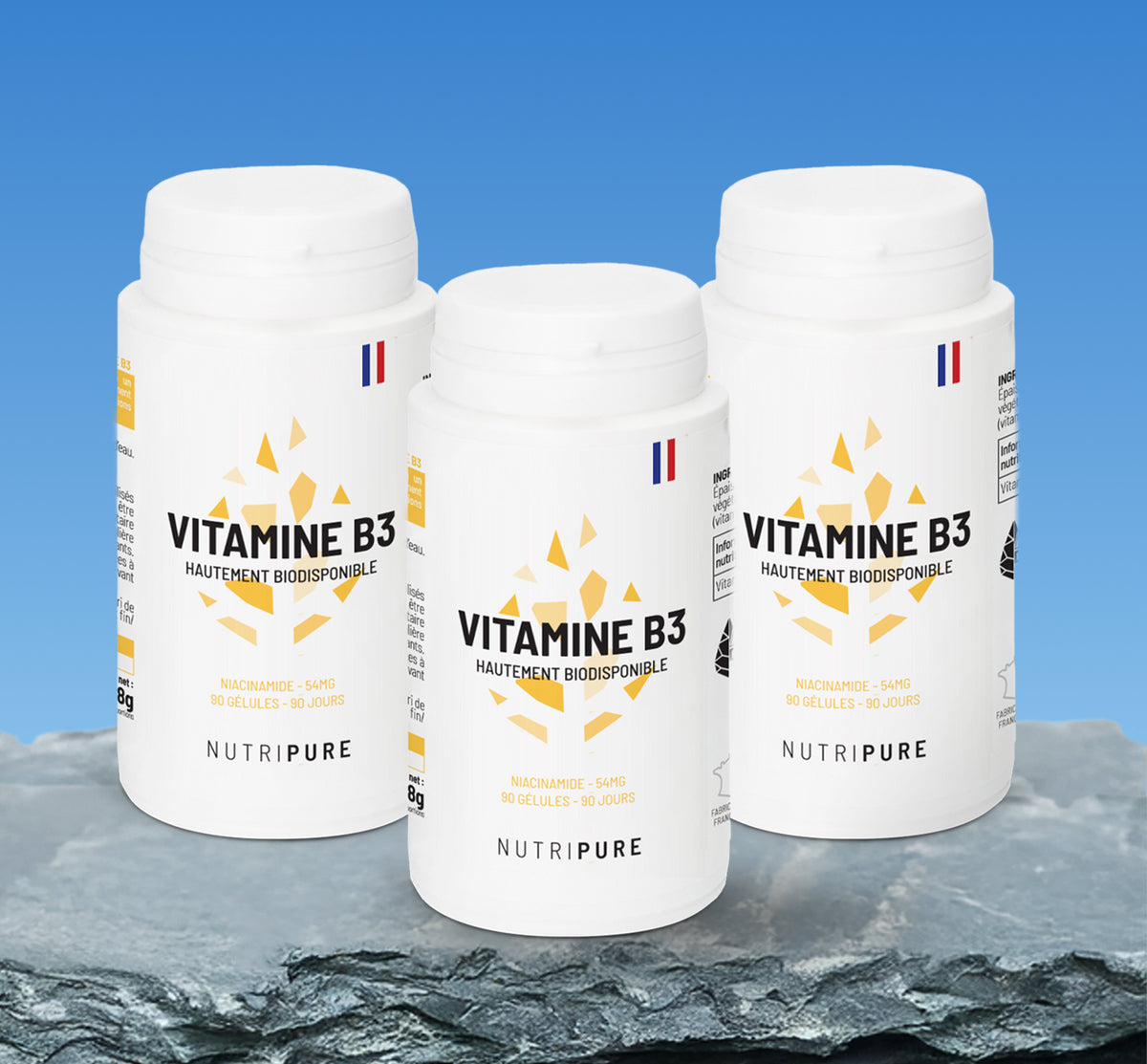 Vitamina B3 niacinamida 3x90 cápsulas (9 meses) Nutripure