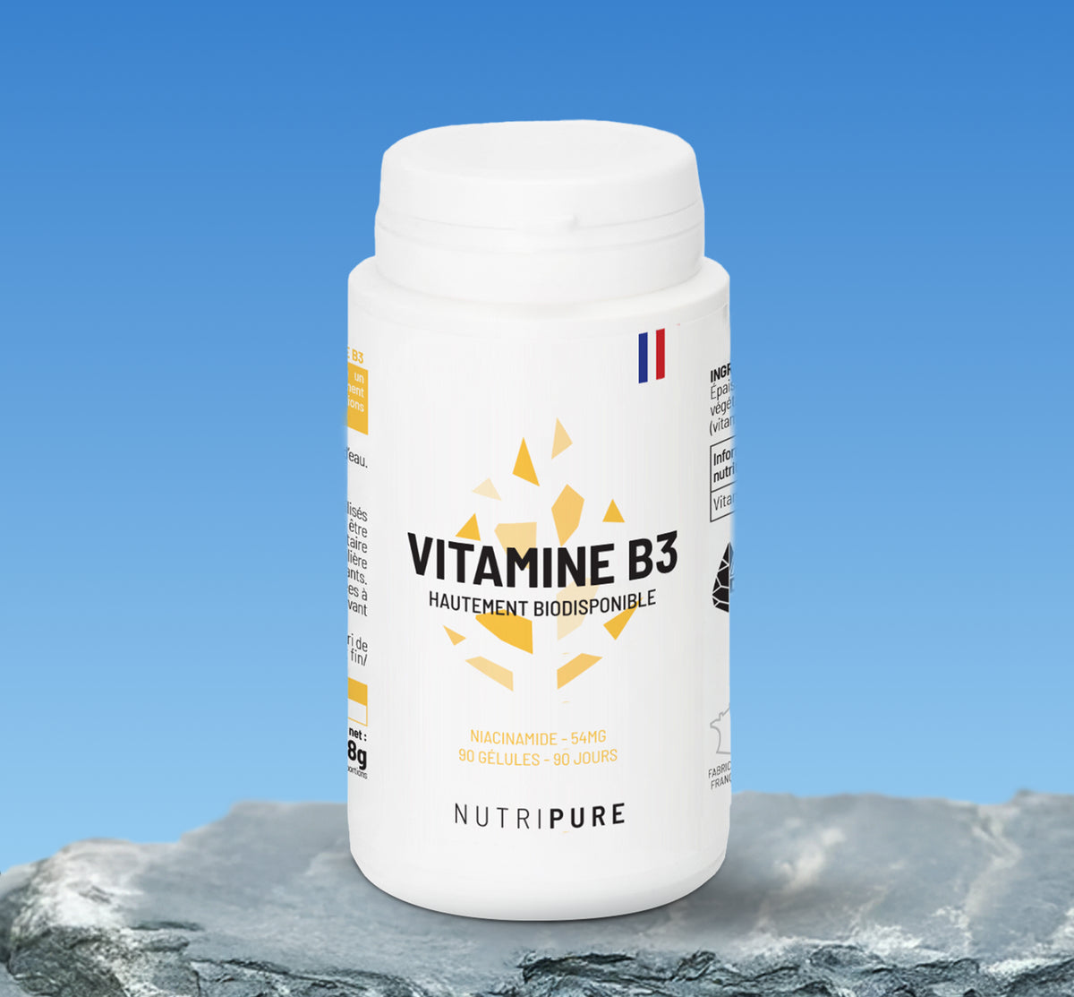 Vitamina B3 niacinamida 90 cápsulas (3 meses) Nutripure